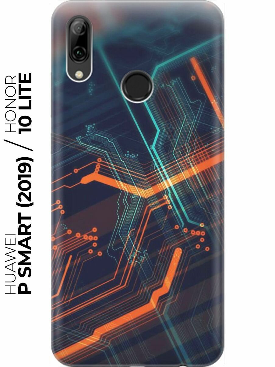 RE: PA Накладка Transparent для Huawei P Smart (2019) / Honor 10 Lite с принтом "Микросхема"