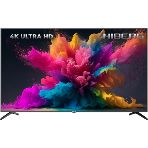 Телевизор HIBERG 75Y UHD Ultra HD 4K экран с технологией HDR и Smart TV со встроенным голосовым управлением