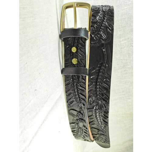 фото Ремень , размер 120, черный хельга шванцхен, leatherca