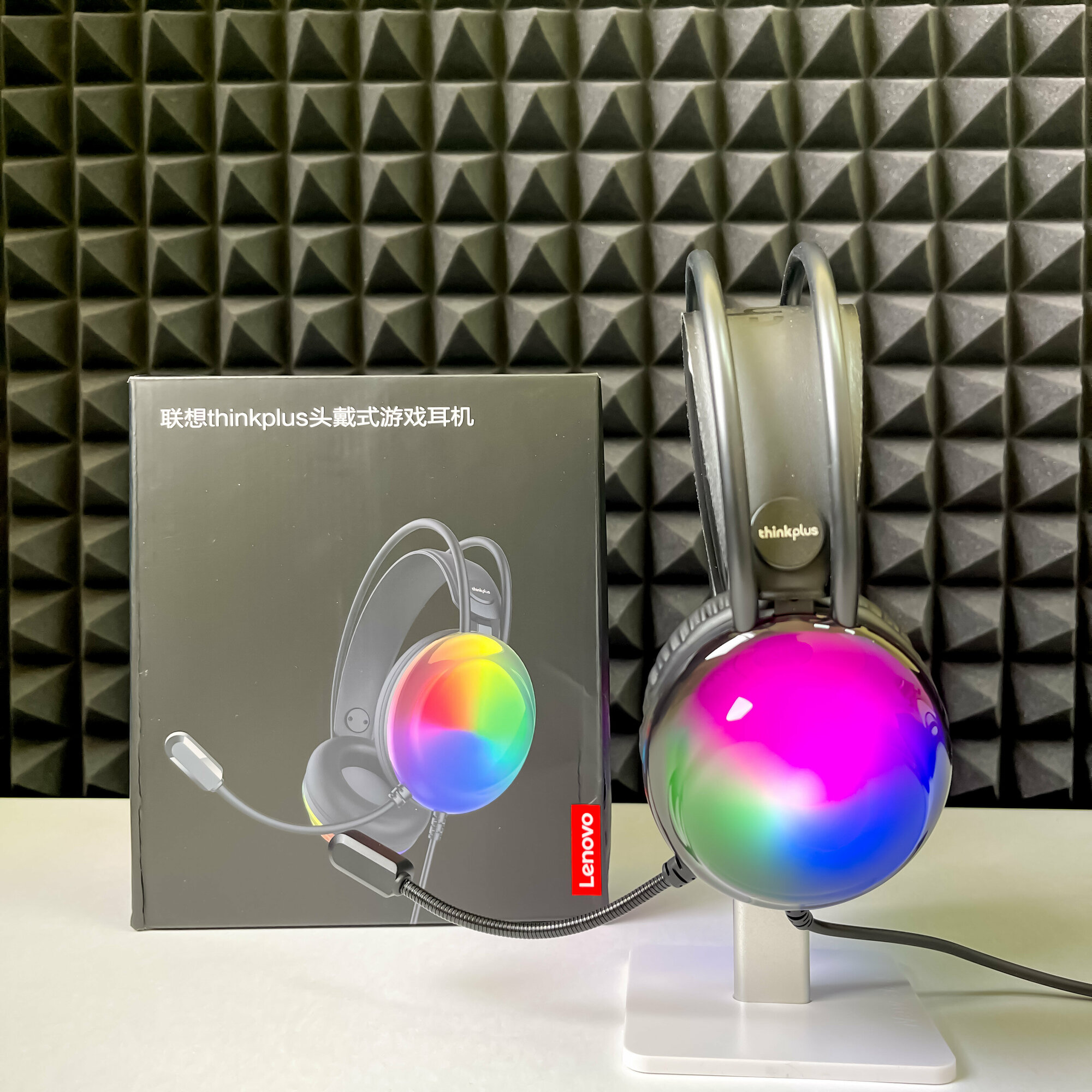 Гарнтитура для ПК Lenovo ThinkPlus G30B с микрофоном, RGB. — фото 2