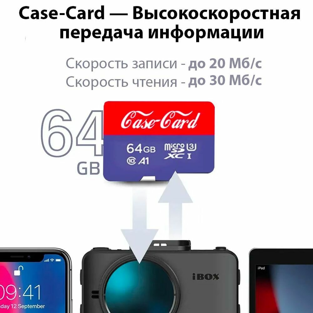 Карта памяти для REALME 9 PRO / флешка подходит для телефона реалми 9 про (риалми 9 про) объем памяти 64 гб класс 10 U3 V30 MicroSDXC