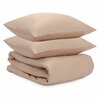 Комплект постельного белья из сатина светло-коричневого цвета из коллекции Essential, 150х200 см - изображение