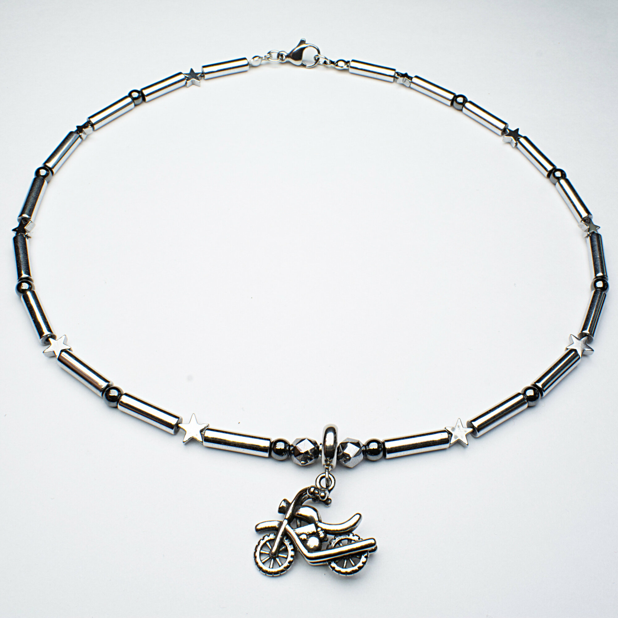 Чокер JEWELRY A VENTO, гематит, длина 45 см, серебристый