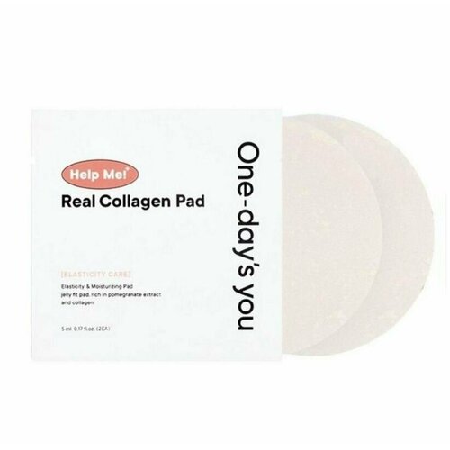 Тонер-пэды для лица ONE DAY'S YOU, Help Me! Real Collagen Pad + Please Elasticity my skin, с эффектом пилинга, с коллагеном, 20 шт в упаковке.