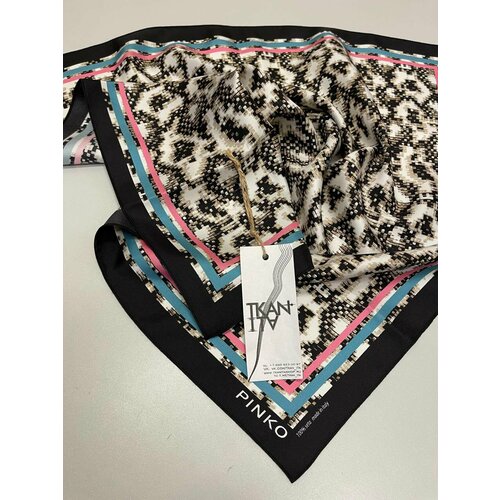 фото Платок noname, оранжевый, серебряный