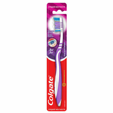 Зубная щетка Colgate Зиг Заг средней жесткости, зеленый