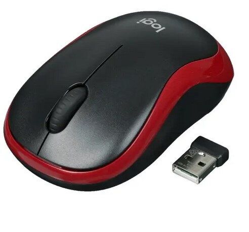 Мышь Logitech M186, черный/красный (910-004133) - фото №7