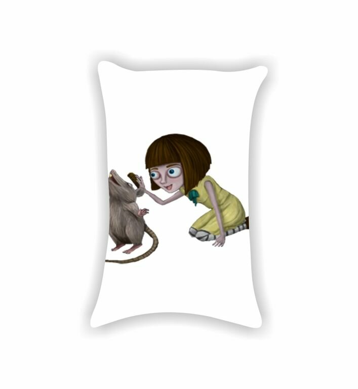 Подушка Фрэн Боу, Fran Bow №4, Картинка с одной стороны