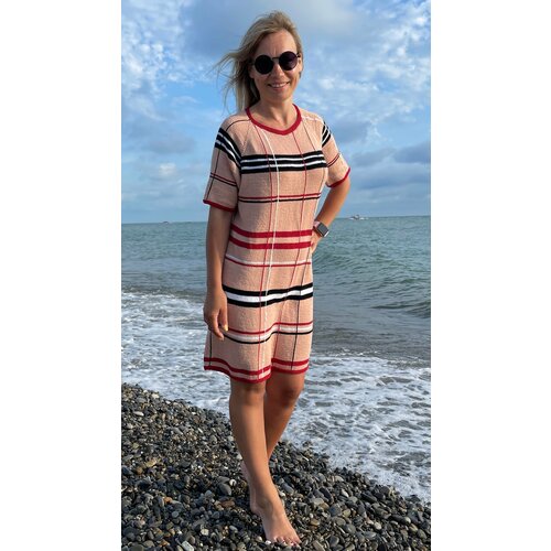 фото Платье время вязать, размер 44/46, желтый, горчичный