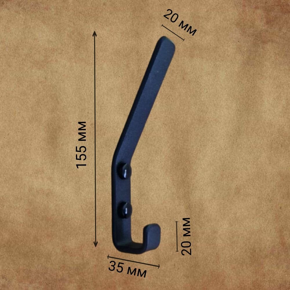 Крючки настенные для одежды черные, набор крючков 5 штук - фотография № 4