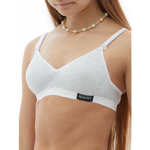 фото Бюстгальтер , размер 75а, серый, белый grouzzi