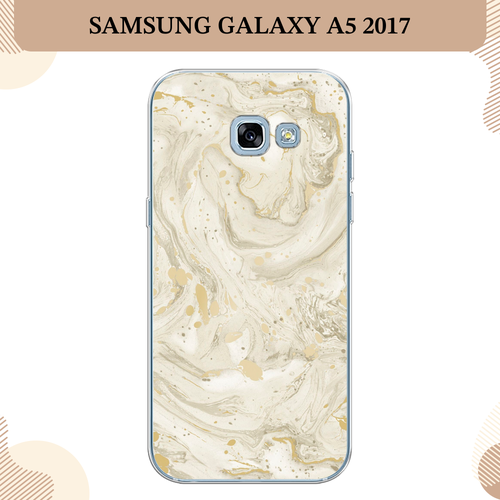 Силиконовый чехол Бежевый мрамор на Samsung Galaxy A5 2017 / Самсунг Галакси A5 2017 силиконовый чехол на samsung galaxy a5 2017 самсунг галакси a5 2017 серый мрамор