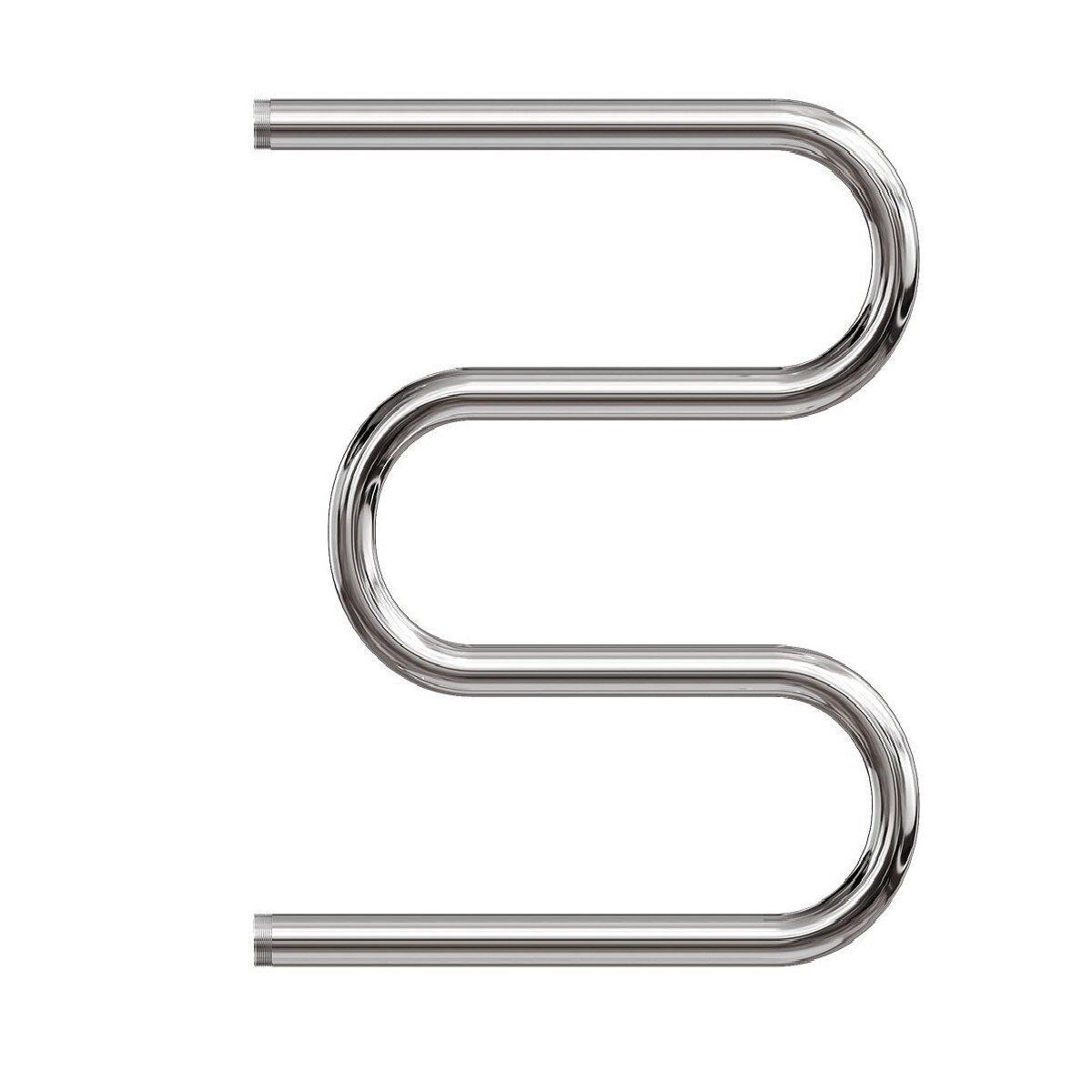 фото Полотенцесушитель водяной Point PN38666P 600x600 М-образный (1 ) с полкой, хром