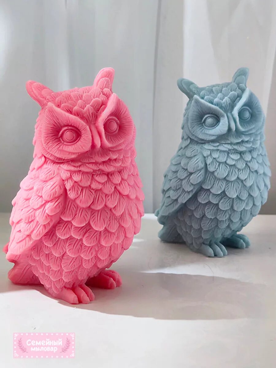 Силиконовая форма / молд для свечей Совенок — фото 1