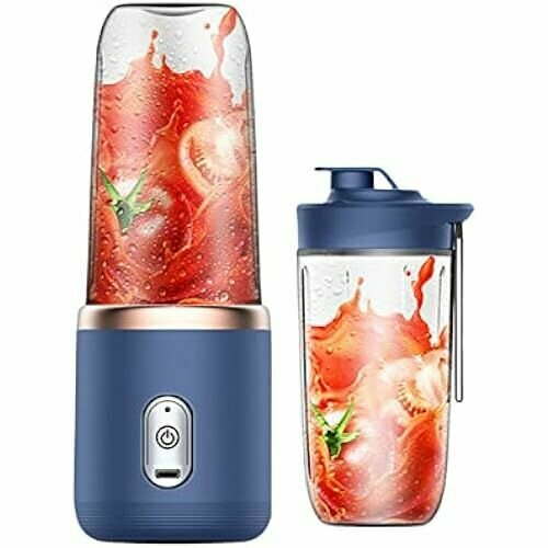 Блендер для приготовления смузи блендер для приготовления смузи портативный миксер мини-блендеры-кувшины персональный миксер миксер для свежевыжатого сока с 2 портативными бутылками для путешествий офиса тренажерного зала синий 1205500₽