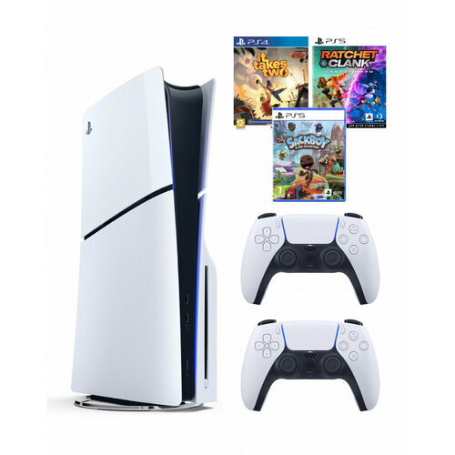 Приставка Sony Playstation 5 slim 1 Tb2-ой геймпад3 игры 89000₽