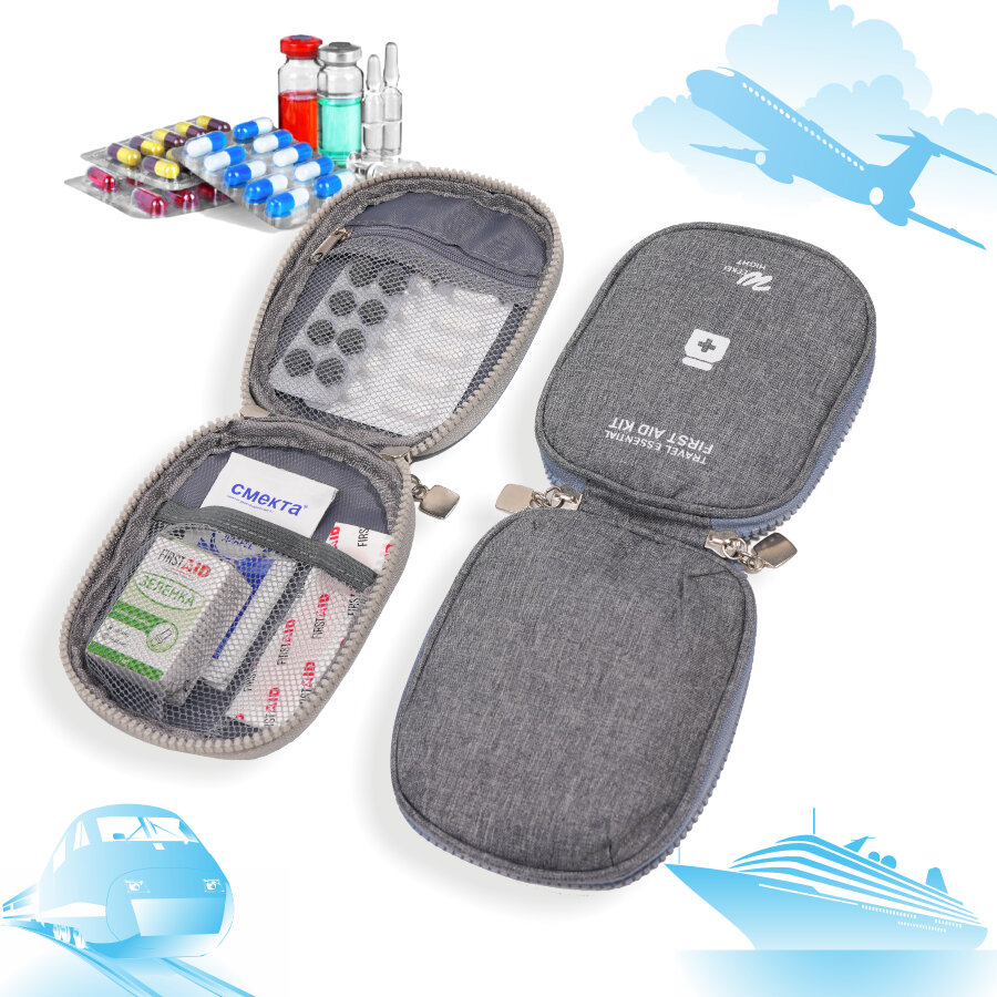 фото Органайзер для мини аптечки в дорогу NIT Perfect Goods, цвет серый