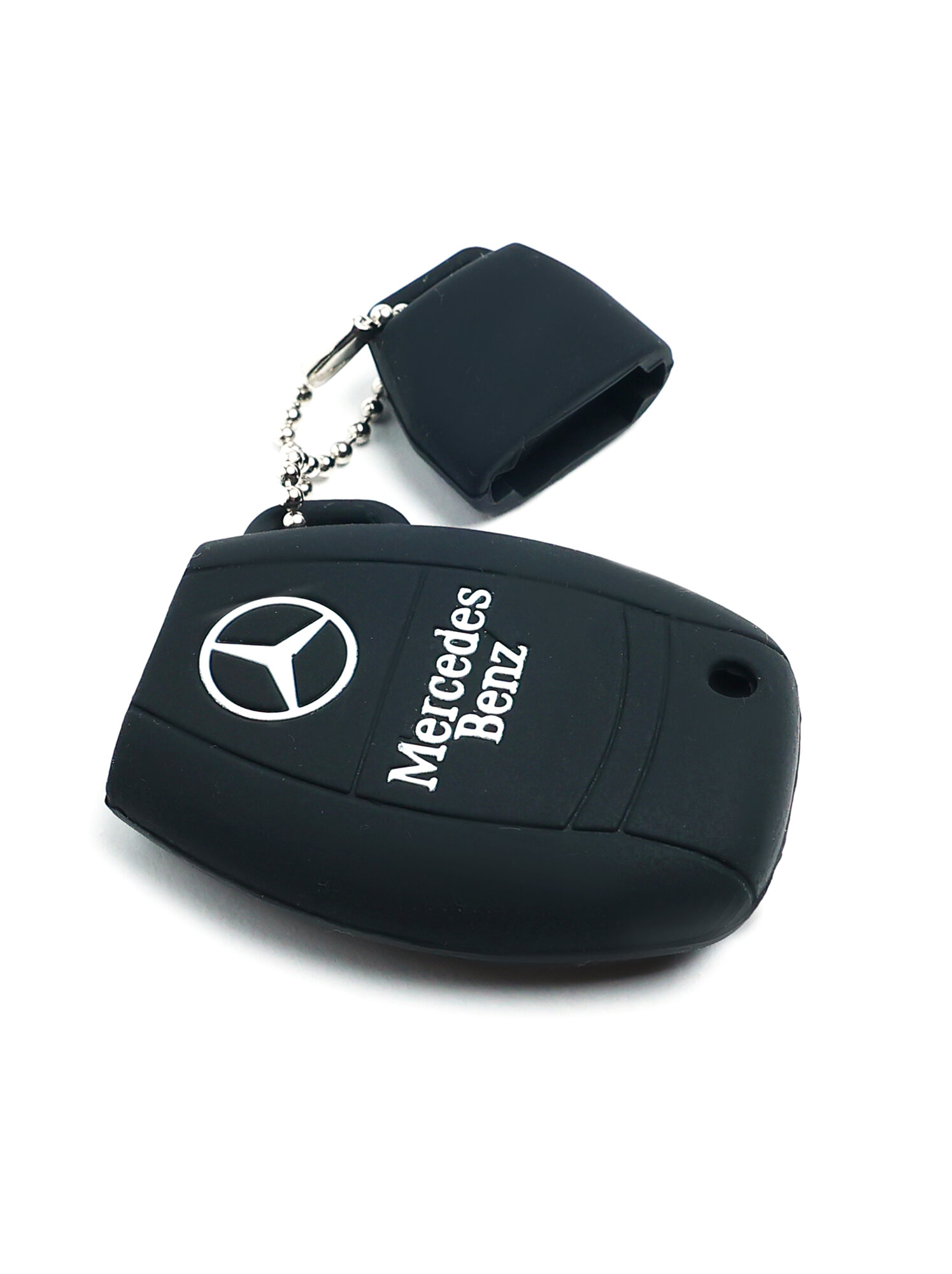 Силиконовый чехол для ключа Mercedes (Мерседес) A, B, C, E, GLK, GL, ML, Sprinter Черный — фото 1