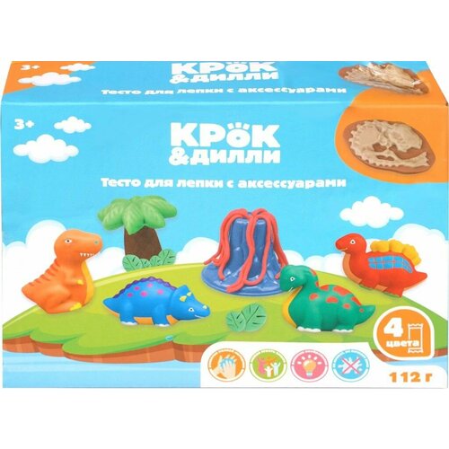 Тесто для лепки КРОКДИЛЛИ с аксессуарами 12 предметов Китай - 2 шт 1400₽