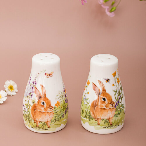 Весенние Кролики - солонка и перечница от бренда Аура Богемия 590₽