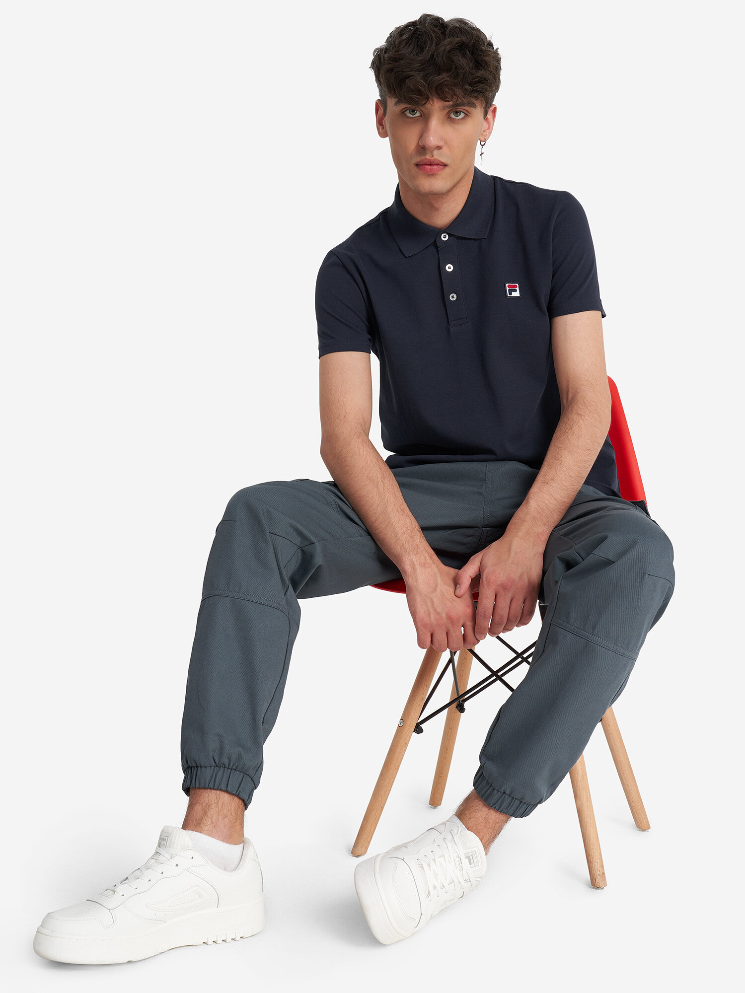 Поло Fila, размер 54, темно-синий — фото 1