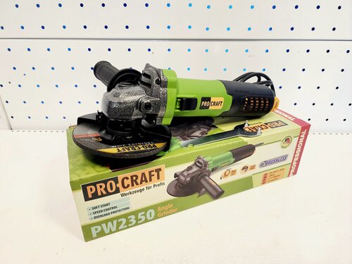 Изображение товара Ушм болгарка бесщеточная сетевая Procraft PW2350, 1300Вт 125мм