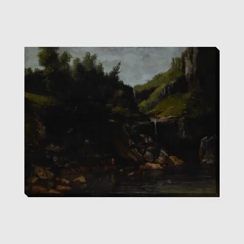 Картина на холсте Водопад в скалах (1872-1874) Курбе Гюстав,