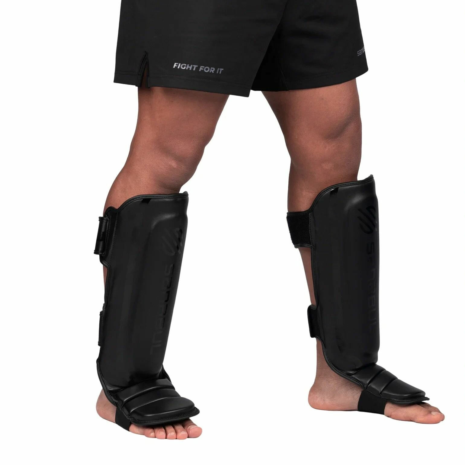 Щитки для голени Sanabul Essential Hook & Loop, SA-ESHIN-VELCRO, черный, S/M