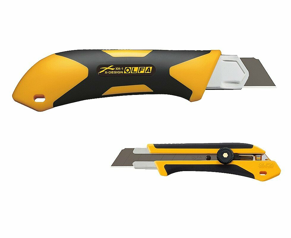 OLFA 25 мм, с сегментированным лезвием, двухкомпонентный, трещоточный фиксатор, нож (OL-XH-1) — фото 1