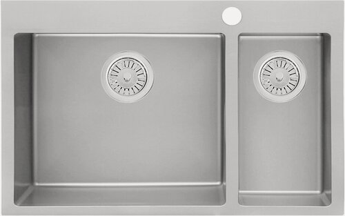 Изображение товара Кухонная мойка Steel Kitchen Style из нержавеющей стали, две чаши, сварная высокопрочная, 78х51 см, полный комплект