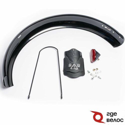 Крыло заднее ГдеВелос на электровелосипед Монстр черное 1500₽