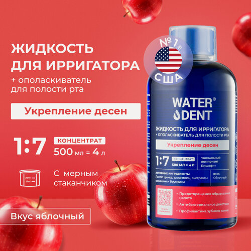 Изображение товара WATERDENT Жидкость для ирригатора / Eжедневный уход / Укрепление дёсен / актив / 500 мл
