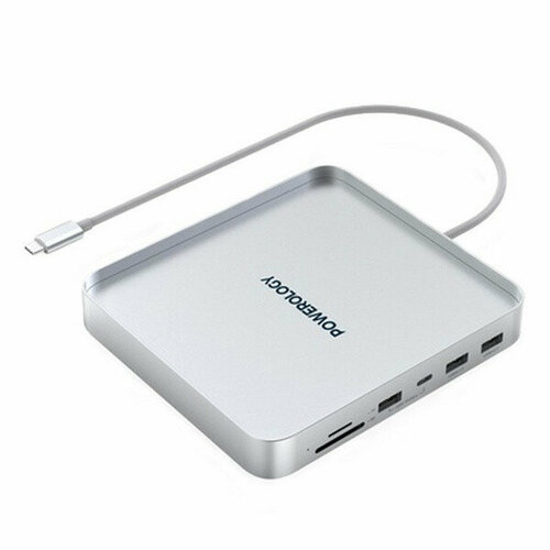 Хаб-подставка Powerology iMac 24 USB-C Dock/SSD 10GBPS (PMSSDD) серый