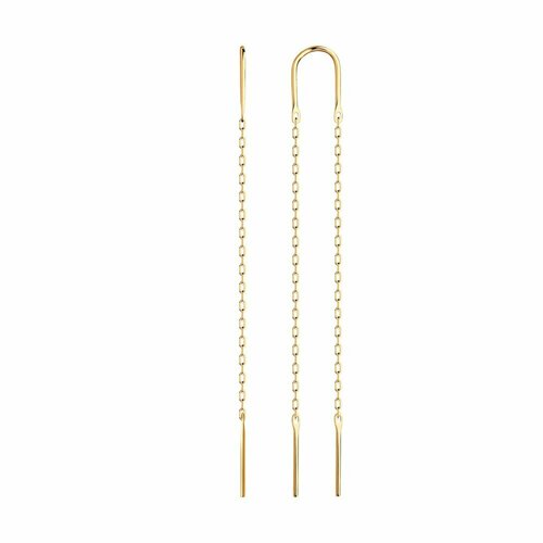 фото Серьги цепочки diamant online, красное золото, 585 проба, , золотистый