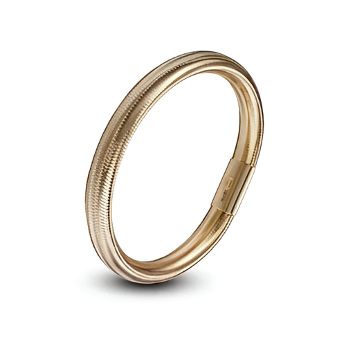 Жесткий браслет YA ZOLOTO, желтое золото, 585 проба, длина 16 см., желтый