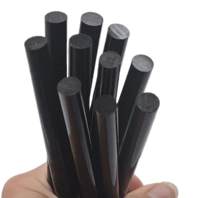 Прозрачные термоклей-карандаши 7 мм для электроклеевого пистолета, Black, 20pcs