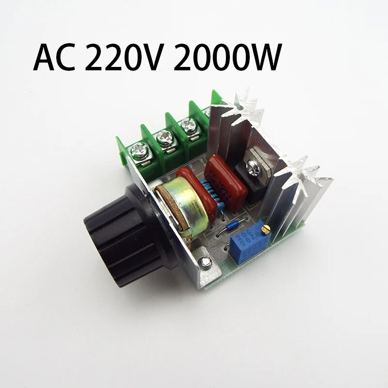 Регулируемый регулятор двигателя AC 220 В 2000 Вт SCR, диммеры, регулятор скорости, термостат, электронное напряжение, мощный модуль A1