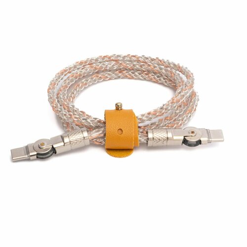 Кабель зарядный Vivacat с USB Type C на USB Type С, вращающийся, RGB, USB-C / USB-C, передача данных, быстрая зарядка, 1 метр