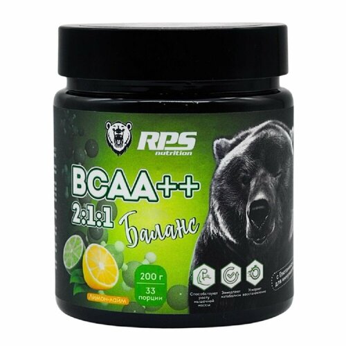 БЦАА Восстановление мышечных волокон BCAA++ 2:1:1 200 гр (RPS Nutrition) Лимон-лайм
