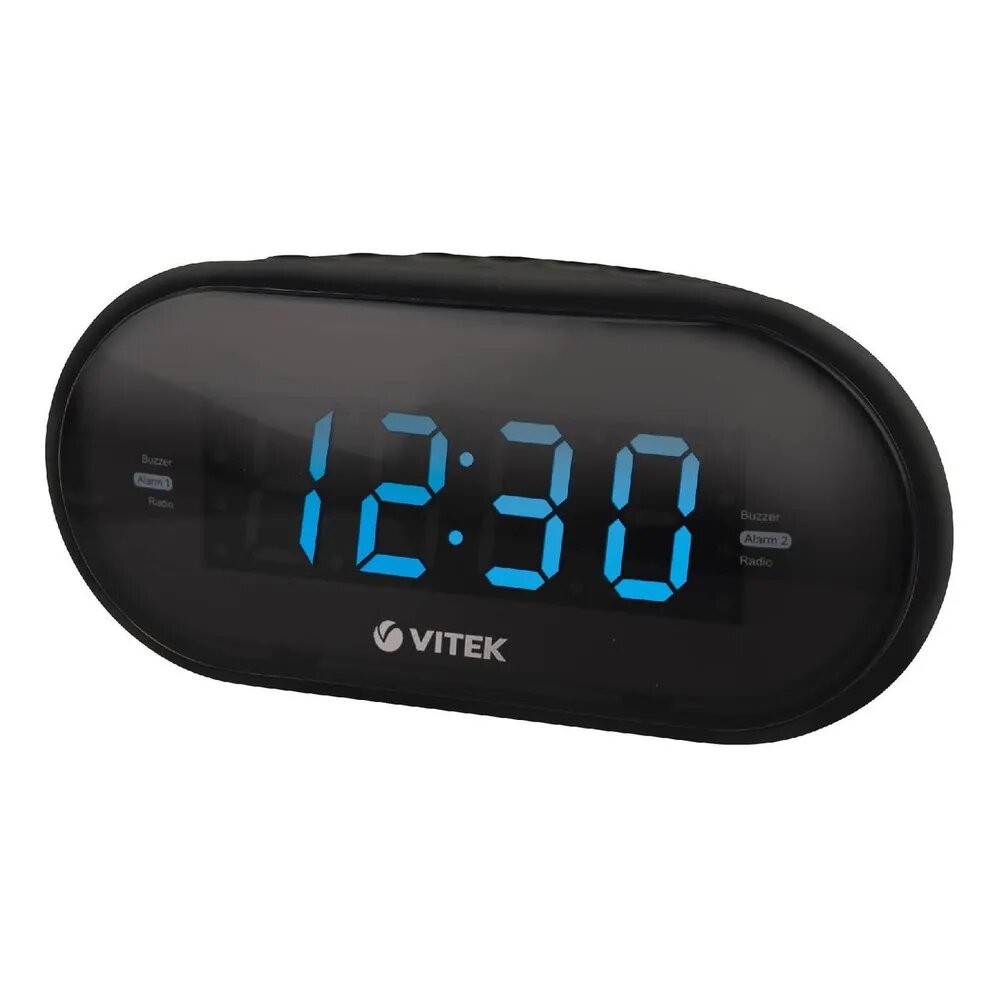 Радиобудильник Vitek VT-6602 чёрный LCD часы: цифровые AM/FM