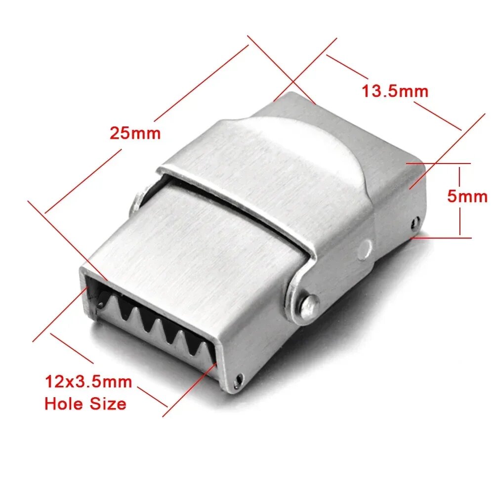 Застежки для браслетов EMBLAASK из нержавеющей стали, Brushed Fit 12x3mm