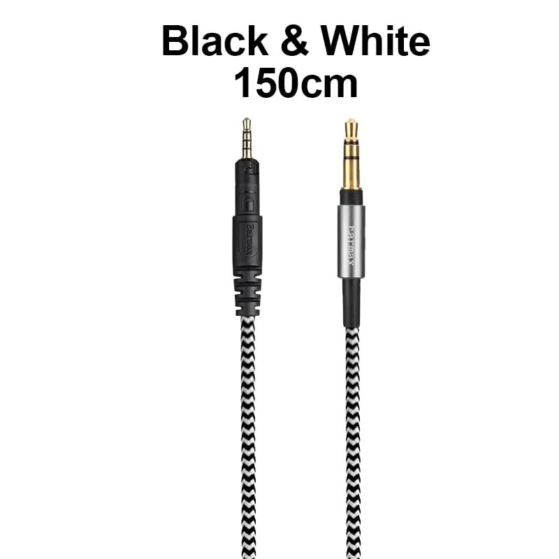 Кабель для наушников Pioneer HDJ X5 X7 S7 CUE1 3,5-2,5 мм Черный, BlackWhite 1.5m