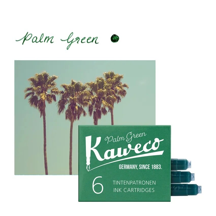 Набор картриджей KAWECO Palm Green 6шт зеленый (10000009)