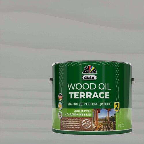 Изображение товара Масло деревозащитное для террас и садовой мебели Dufa Wood Oil Terrace (9л) серый