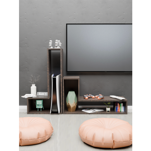 Тумба под телевизор от производителя Мебель от Прудникова, 80 х 30 х 40см венге