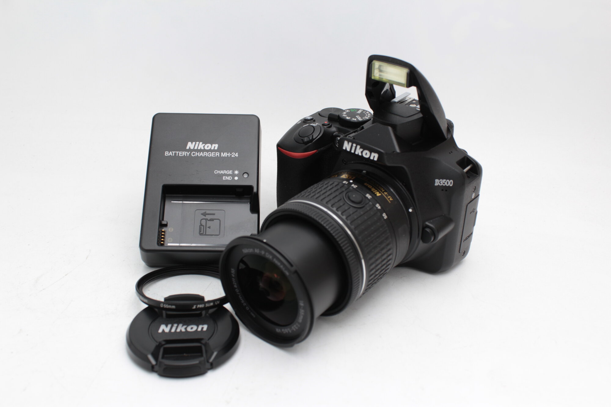 Зеркальные фотоаппараты Nikon Фотоаппарат зеркальный Nikon D3500 + AF-P 18-55 G DX VR Kit Чёрный