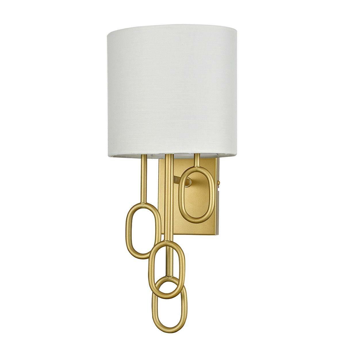 Бра Indigo Amali V13026/1W Gold V000475 цвет Белый/Золото материал Металл/Ткань