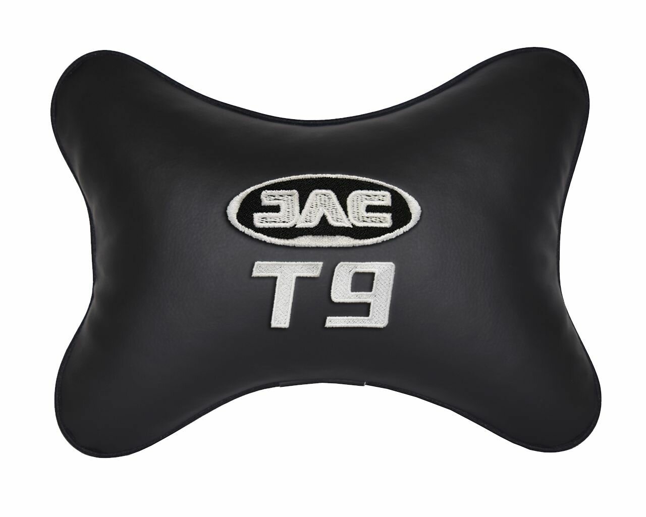 Подушка на подголовник автомобильная серая экокожа JAC T9