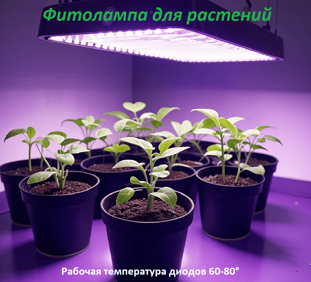 Фитолампа светодиодная, 50 Вт, для растений, рассады, цветов