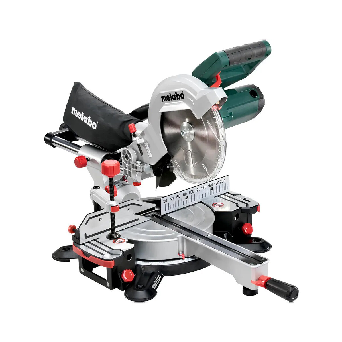 Пила торцовочная Metabo KGSV 216 M, 1700 Вт, 5000 об/мин, зеленая